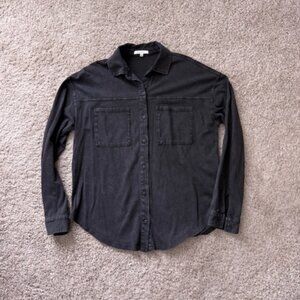 Z Supply Niccola Cotton Jersey Button Up Top